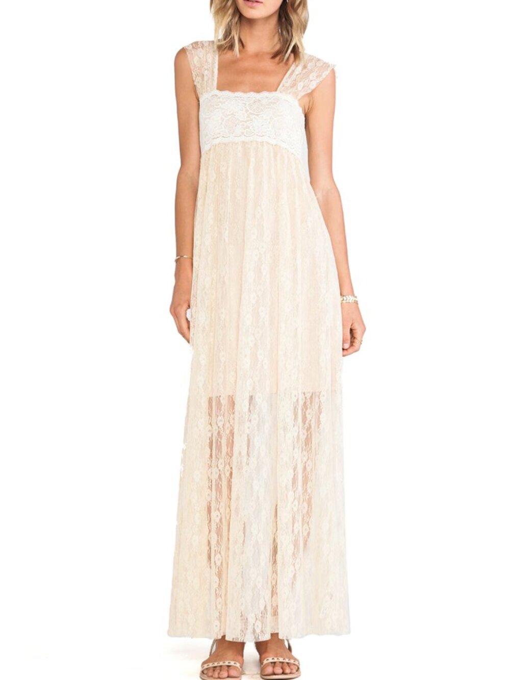 Free People Romance in the Air Dress in Tea